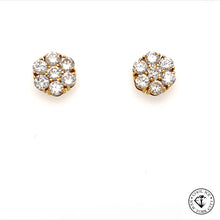 Load image into Gallery viewer, diamond cluster earrings
