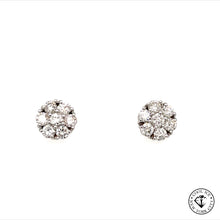 Load image into Gallery viewer, diamond cluster earrings
