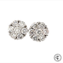Load image into Gallery viewer, diamond cluster earrings
