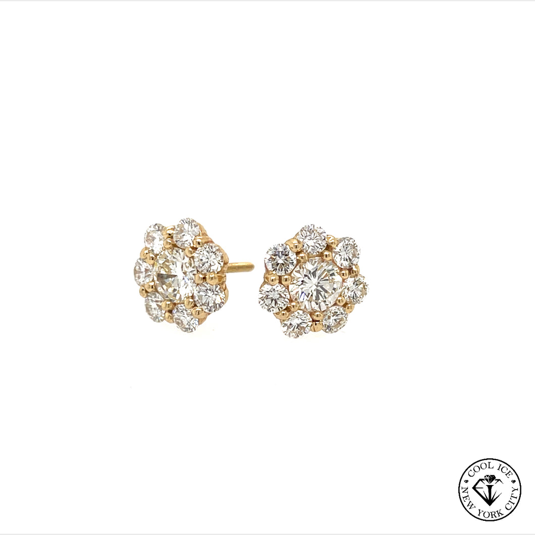 honey comb cluster studs
